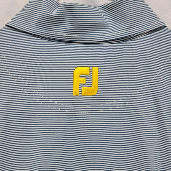 2/$20 Footjoy Athletic Fit Golf Polo Light Blue Stripes sz Small - Picture 4 of 8